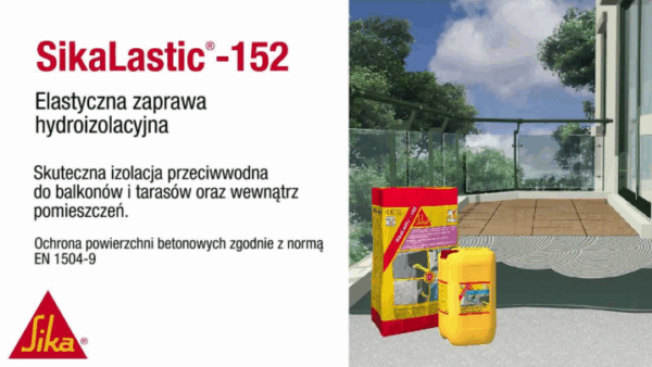 SIKA Sikalastic-152 op.  33kg (A+B) elastyczna hydroizolacja na balkony/tarasy i do łazienek. - obrazek 2