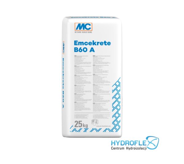 MC Emcekrete B 60 A - bezskurczowa zaprawa do podlewek, napraw betonu i kotwienia.