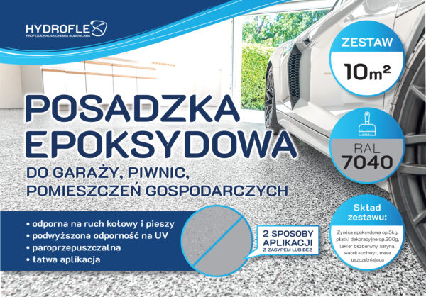 Żywica epoksydowa do garażu, kotłowni itp. - GOTOWY ZESTAW na 10mkw - obrazek 2