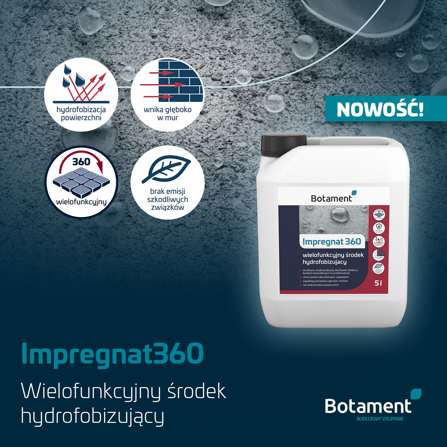 Botament Impregnat360 środek do impregnacji i hydrofobizacji. Opakowanie 5L - obrazek 3